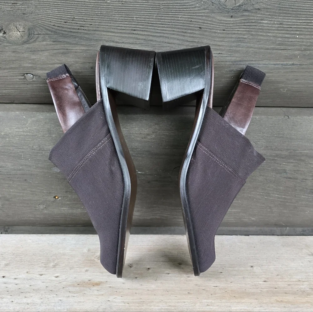 Nine West Tisha 90s Minimalist Revival Slingback Mule Block Heels 7.5M